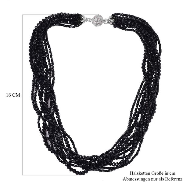 Schwarzes und weißes Kristall-Schmuckset - 247 ct. image number 5