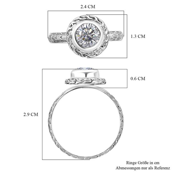 Royal Bali Kollektion- Moissanit Ring - 1,44 ct. image number 5