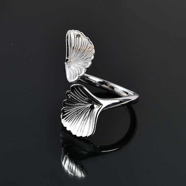 GP Italian Garden Kollektion - Blatt- und blauer Saphir-Ring, 925 Silber rhodiniert image number 2