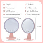 LED-Schminkspiegel mit Bluetooth-Audio und USB-Ladekabel, Rosa image number 2