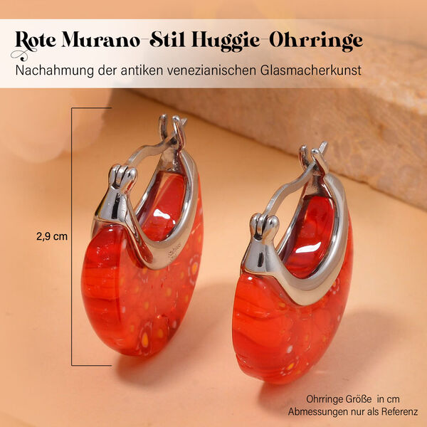 4er-Set Huggie-Ohrringe im Murano-Stil image number 29