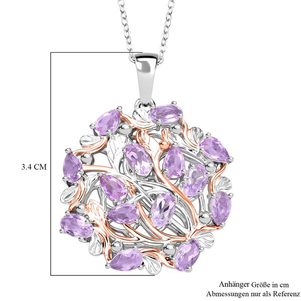 D'Joy AA Rose De France Amethyst zweifarbiger Anh&auml;nger - 2,95 ct. image number 6