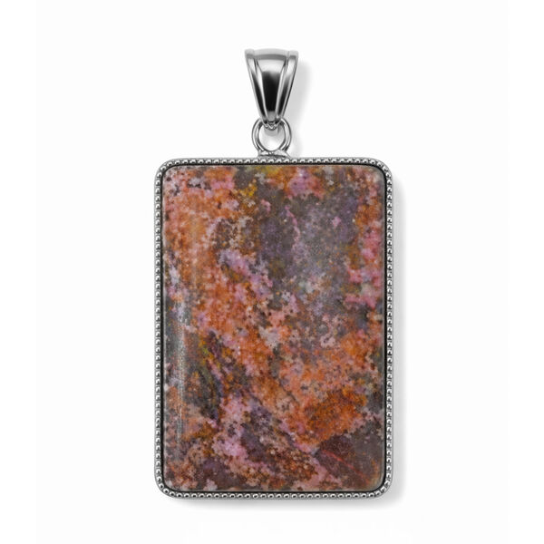 Lila Moos-Jaspis Anh&auml;nger ca. 60,00 ct.