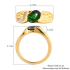 Kanadischer Ammolit und Zirkon Ring 925 Silber Gelbgold Vermeil  ca. 1,22 ct image number 6