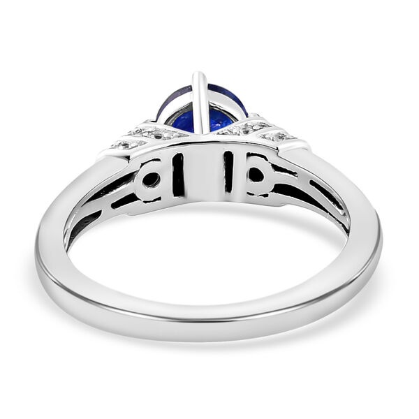 Masoala Saphir und wei&szlig;er Zirkon-Ring - 1,46 ct. image number 6