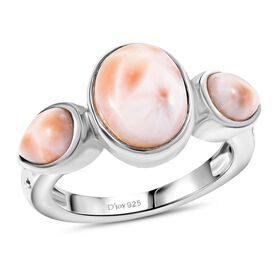 D'Joy AA Natrolith Ring 925 Silber platiniert (Größe 18.00) ca. 4,08 ct