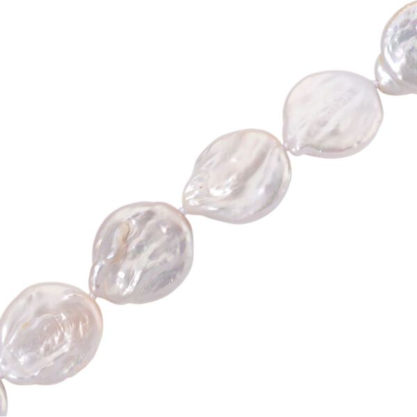 EINMALIGES ANGEBOT - 2er Set Wei&szlig;e Keshi Perl Halskette und Armband, 316L Wei&szlig; Edelstahl image number 6