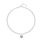 Weißer Zirkonia, Weißer Kristall Halskette ca. 50 cm