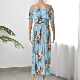 Maxikleid, Himmelblau