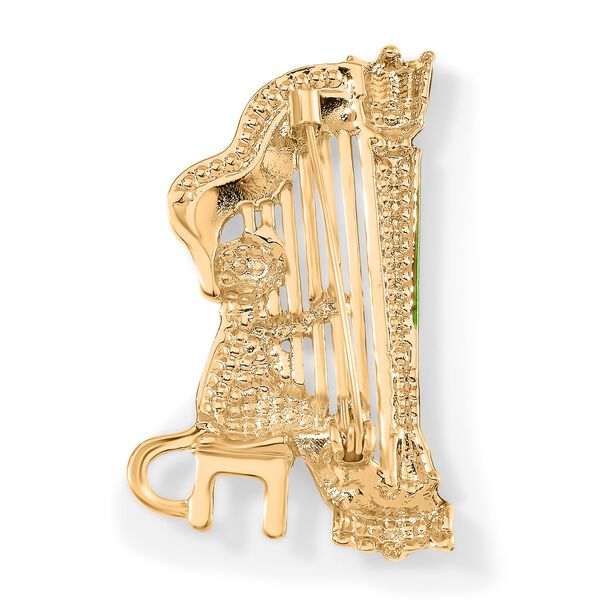 Mehrfarbiger Kristall Brosche emailliert image number 3