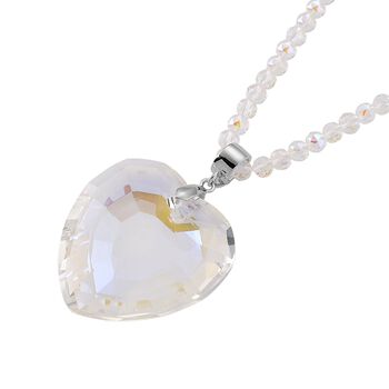 Wei&szlig;er Magie Farbe Kristall Anh&auml;nger mit Kette ca. 60 cm + 5 cm Extender