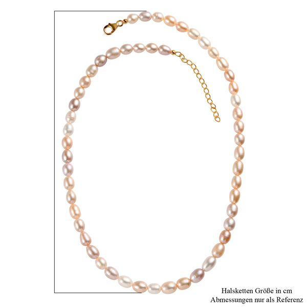 AA mehrfarbige S&uuml;&szlig;wasserperle 45cm Halskette image number 5