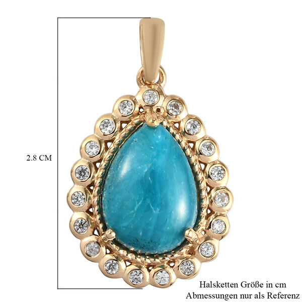 Opalina und Zirkon Halo-Anhänger in Silber image number 6