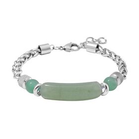 Grünes Aventurin-Armband, 18 cm - 25 ct.