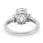 Espirito Santo Aquamarin und Diamant Ring 925 Silber platiniert  ca. 1,77 ct image number 5