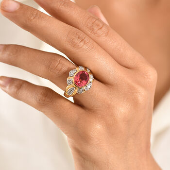 EverTrue Sunset Triplett Quarz und Zirkon zweifarbiger Ring - 4,32 ct.