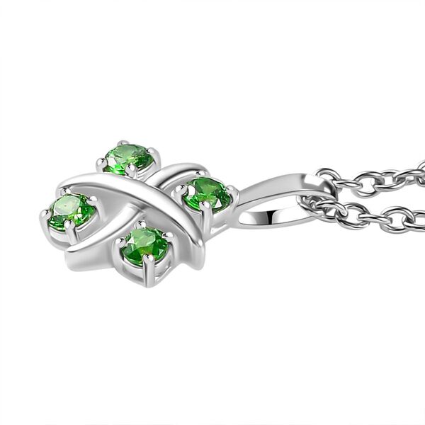 Designer Inspiriert XOXO Grüner Zirkonia Schmuckset 925 Silber und Edelstahl image number 4