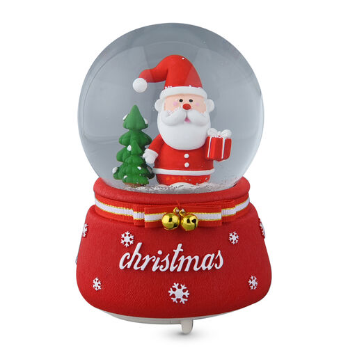 Schneekugel mit Musik und Lichter, 3xAAA Batterie (nicht inkl.), Größe 15x10, Weihnachtsmann  image number 0