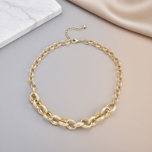 Gelb Halskette ca. 50 cm + 5 cm Extender, ca. 77,50g image number 1