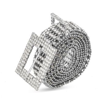 Kristallg&uuml;rtel, L120cm, silberfarben