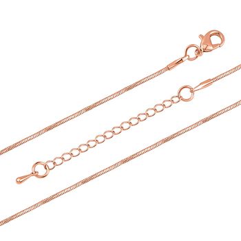 Wei&szlig;er Kristall-Schl&uuml;ssel-Anh&auml;nger mit Kette in Ros&eacute;goldton, 73 cm