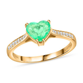 ILIANA AAA Kolumbianischer Smaragd und Diamant Ring in 750 Gold - 1,7 ct.