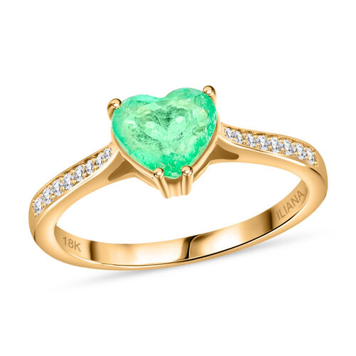 ILIANA AAA Kolumbianischer Smaragd und Diamant Ring in 750 Gold - 1,7 ct. image number 0