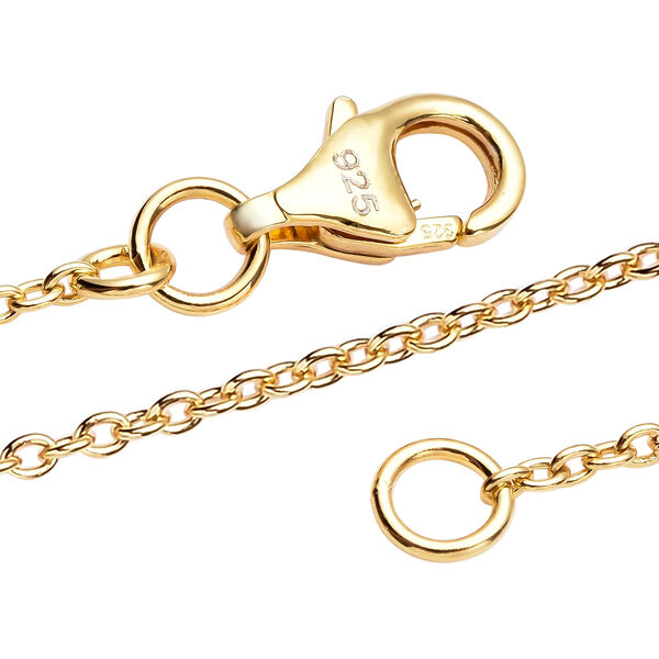 Nat&uuml;rlicher Chromdiopsid Halskette ca. 45 cm 925 Silber vergoldet ca. 0,90 ct image number 5