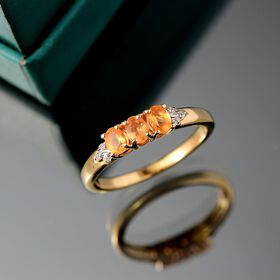 D'Joy Salamanca Feueropal und Zirkon Ring - 0,41 ct.