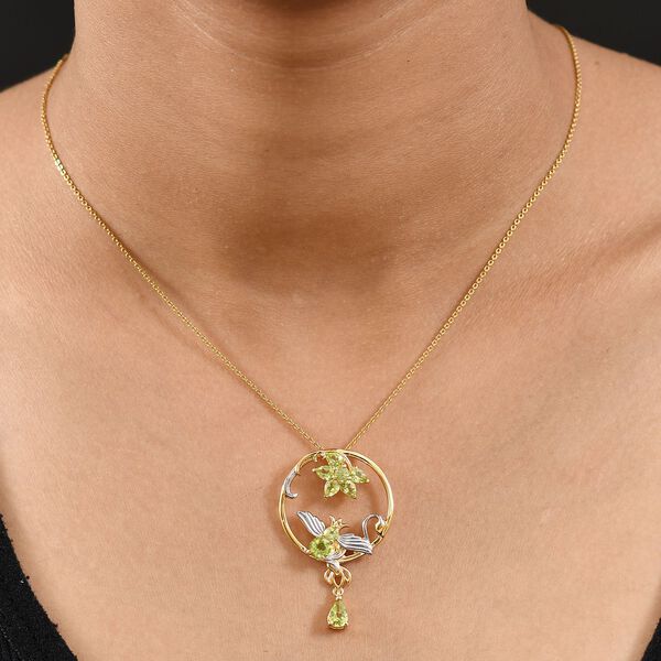 D’Joy Peridot zweifarbiger Anhänger - 1,95 ct. image number 3