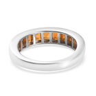Madeira Citrin Band Ring 925 Silber Platin-Überzug image number 5