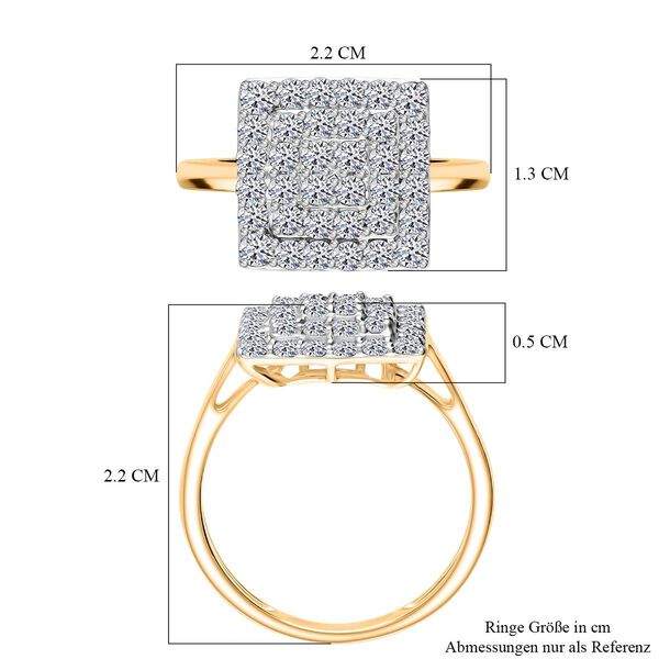 LUXURIANT SGL zertifizierter VS-EF Labor Diamant Ring in 375 Gold - 1 ct. image number 7