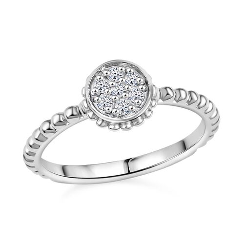 Lab Grown Diamant SI Ring 925 Silber rhodiniert (Größe 17.00) ca. 0,15 ct image number 3