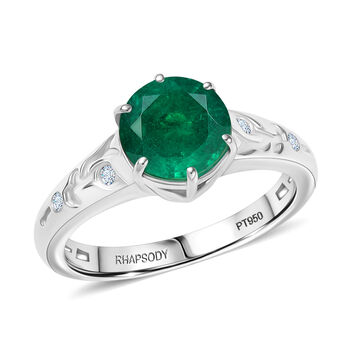 RHAPSODY AAAA Kagem sambischer Smaragd und VS Diamant Ring in 950 Platin - 2,13 ct.