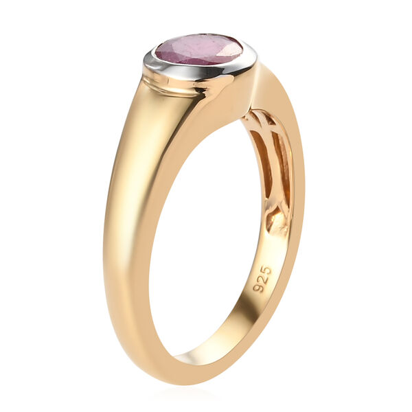 Afrikanisher Rubin(Fissure gef&uuml;llt) Ring 925 Silber Bicolor image number 5