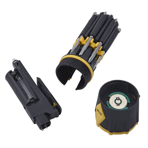 10 in 1 multifunktionale und tragbare LED-Taschenlampe, Schwarz und gelb image number 9