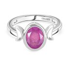 D'Joy Ilakaka Rosa Saphir (Fissure gefüllt) Ring 925 Silber rhodiniert (Größe 17.00) ca. 3,82 ct