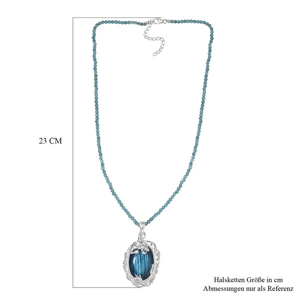 AAA Labradorit und Apatit Halskette, 45 cm - 89,63 ct. image number 6