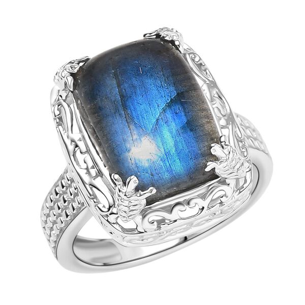 D'Joy AAA Labradorit Ring 925 Silber rhodiniert (Größe 17.00) ca. 7,38 ct image number 4