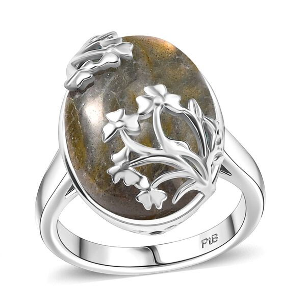 Feuer Labradorit Ring Messing (Größe 21.00) ca. 12,24 ct image number 3