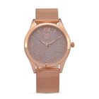 STRADA Stardust Dial Uhr mit japanischem Uhrwerk und roségoldfarbenem Edelstahl-Mesh-Armband