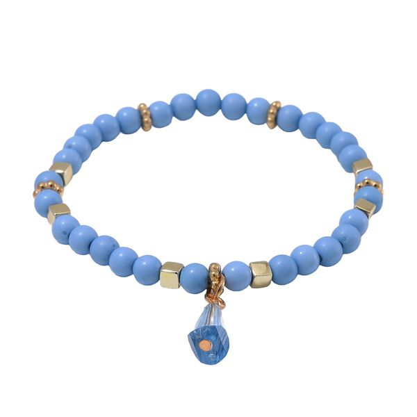 4er Set STRADA - Uhr mit Blau Kristall Armbänder image number 5