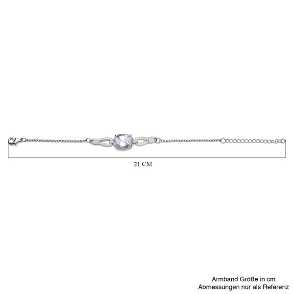 Simuliertes Kristall und Zirkonia 18 cm Armband - 2,50 ct. image number 5