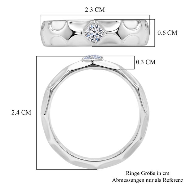 LUXURIANT DIAMOND - Lab Grown Diamant SI-GH Ring 925 Silber Rhodiniert (Gr&ouml;&szlig;e 19.00) ca. 0.15 ct image number 7