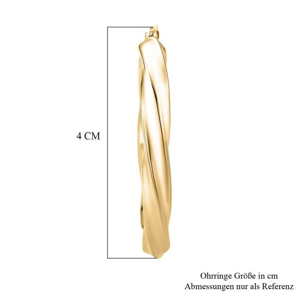 316L Edelstahl IP-Gelbbeschichtung Ohrringe 10,75g image number 5