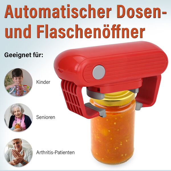 Homesmart - Elektrischer Dosen&ouml;ffner, K&uuml;chenhilfe, rot image number 1
