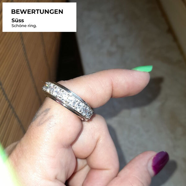 Zirkonia Eternity Anti-Stress Spinning Ring image number 11