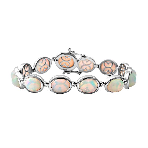 AA nat&uuml;rliches, &auml;thiopisches Welo Opal-Armband in Silber, 18,30 ct.