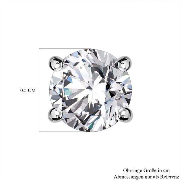 88 Facetten Moissanit Ohrringe, 925 Silber platiniert ca. 0,87 ct image number 6