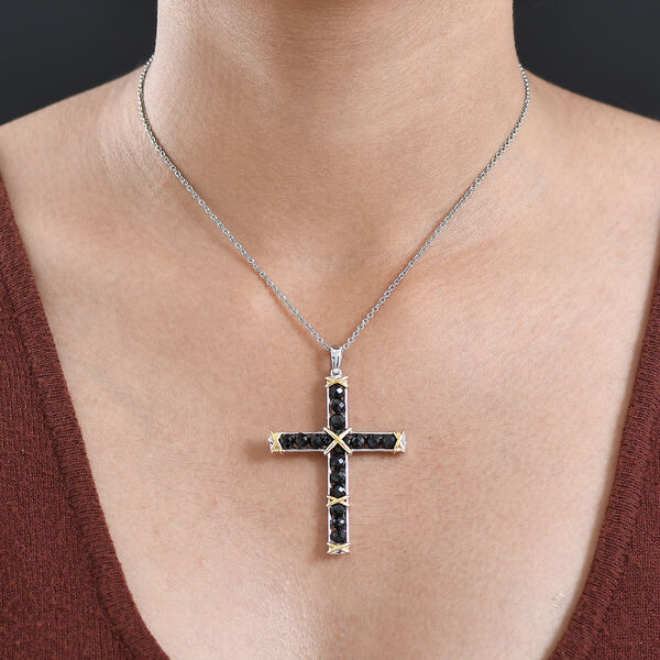 EverTrue AA schwarzer Spinell Anhänger mit 50cm Kette - 5,70 ct. image number 2